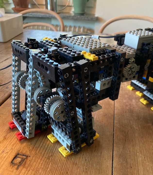 LEGO robot legs closeup